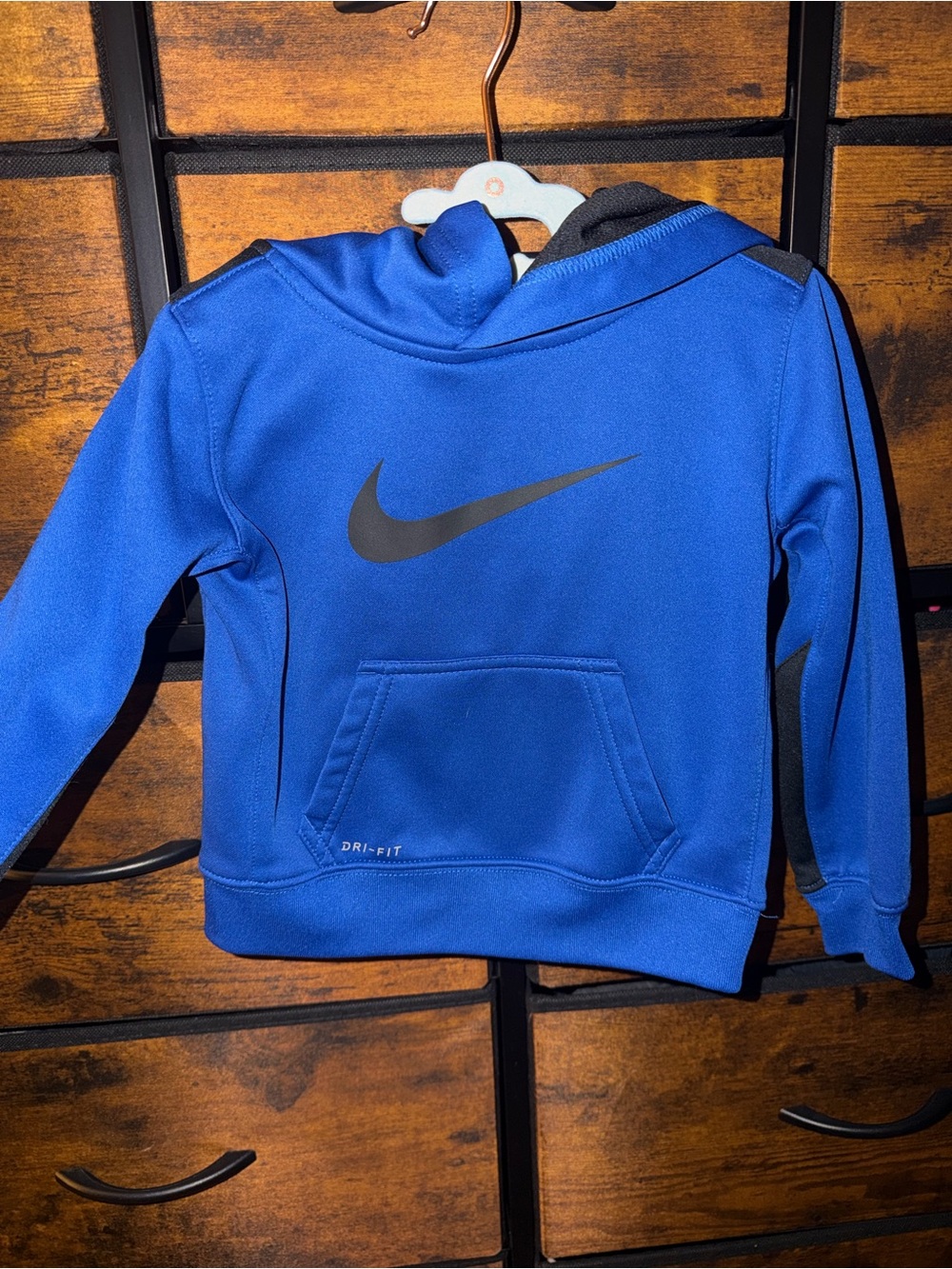 Nike Royal Blue Dri-FIT Hooded Pullover with Black Swoosh